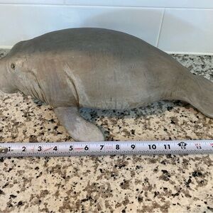 Large Gray Manatee Figurine